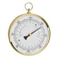 Analoge barometer met messing ring