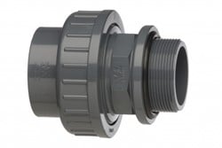 VDL PVC 3/3 Koppeling met O-ring (zwembadkoppeling) - 10 bar - 32 x 1 buitendraad