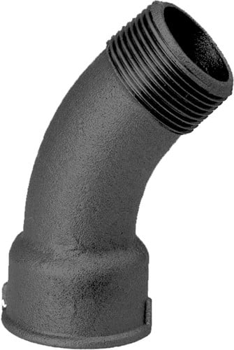 Bocht 45º type 40 zwart