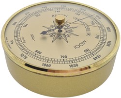 Hygrometer 112 MM 100-0-100% Chroom in Met Flens Diameter 124