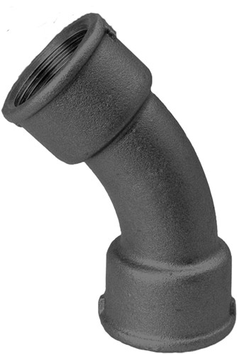 Bocht 45º type 41 zwart