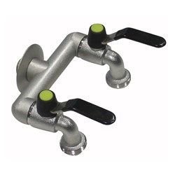 COLORTAP 464L Dubbele Tapkraan - 1/2' x 3/4'' x 3/4'' - met EAN Label