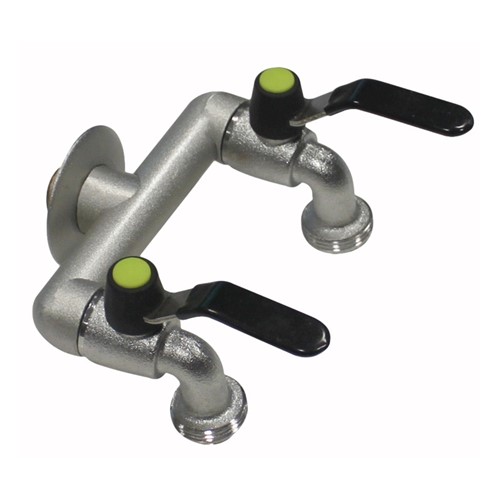 COLORTAP 464L Dubbele Tapkraan - 1/2' x 3/4'' x 3/4'' - met EAN Label