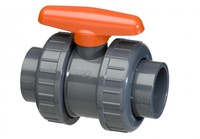 VDL PVC Kogelkraan met 2 wartels uitstroom beveiligd - TYPE A - 16 bar - 40 mm
