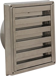 Nedco RVS Lamellenrooster Ø 125 mm Grijs Vaste Lamellen