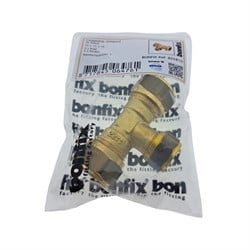 Bonfix T-stuk verloop messing - 3 x knel