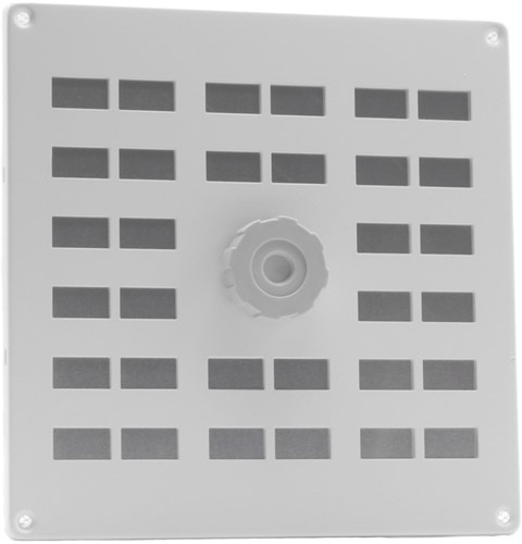 Nedco Schuifrooster Aluminium Met Gaas Wit 200 x 200 MM