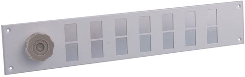 Nedco Aluminium schuifrooster 500 x 90 mm Wit Met Draaiknop