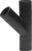 PE T-stuk 125 MM 45° Spuitgiet Met Lange Spie-einden