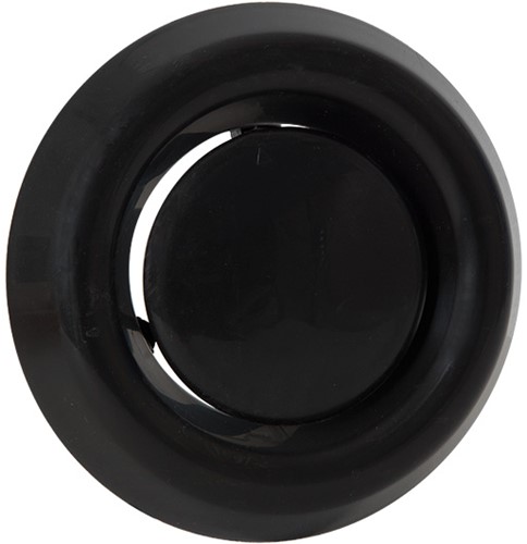 Nedco Afzuigventiel met klemmen Zwart Ø 125 mm