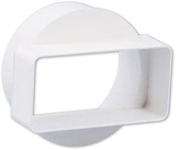 Nedco Overgangsstuk recht kort wit Ø 10 0mm 110 x 54 mm