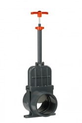 VDL PVC MES Schuifafsluiter verlengd - 0.5 bar / lage druk - Inwendige lijmverb. - 160