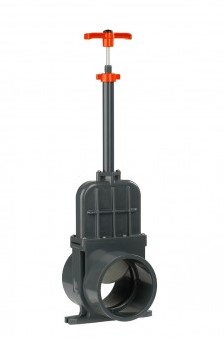 VDL PVC MES Schuifafsluiter verlengd - 0.5 bar / lage druk - Inwendige lijmverb. - 160