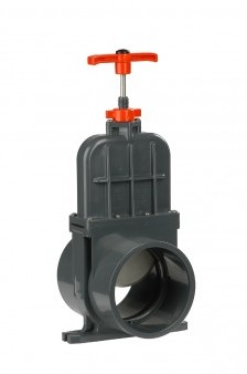 VDL PVC MES Schuifafsluiter DUL - 0.5 bar / lage druk - Uitwendige lijmverb. - 125