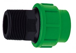 VDL PE Koppeling Knel x Buitendraad - 16 mm x 1/2"