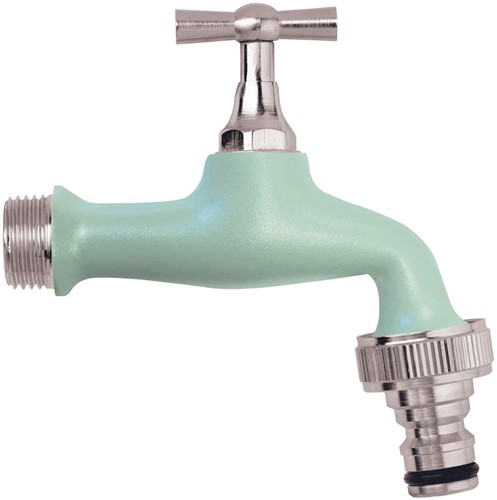 Colortap buitenkraan Groen met snelkoppeling 1/2''