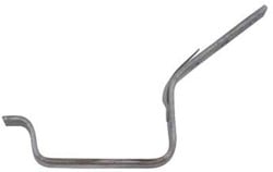 ZinkUnie Dakbeugel B30 - Gegalvaniseerd 25 x 5 mm - Staart 45° - Met lip