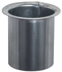 ZinkUnie Tapeind 90mm voor bakgoot - Zink - t.b.v. buis Ø80mm  / B30.B37.B44