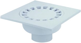 DYKA ABS Vloerput met ABS Rooster - 200 x 200mm