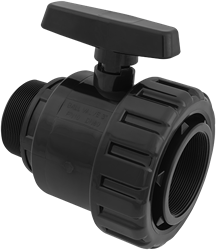 PVC kogelkraan buiten x binnendraad