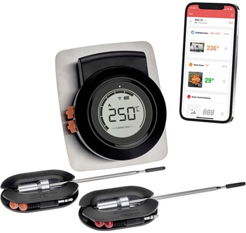 TFA BBQ-thermometer digitaal - draadloos (max 50m) - comfortabele bediening via smartphone