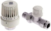 Bonfix Thermostaat Radiatorventiel + Adaptor Recht 1/2"