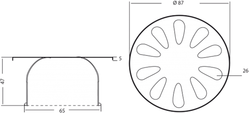 VDB Putrooster RVS |  Ø87 x 5mm-2