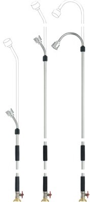 GEKA plus vario  Telesc.gebogen sproeil. alu. 135° 145-225 cm. - VARIO 65150VSB