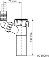 T-stuk Voor Wasmachineafvoer 1 1/2" Met 1 Slangtule-2