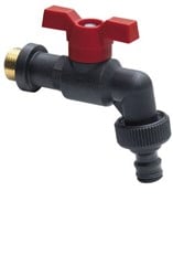 VIR kogelkraan met slangwartel type 210 rood