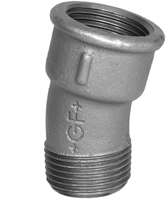 GF bocht 15º type 54 binnendraad - 1/2