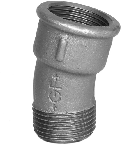 GF bocht 15º type 54 binnendraad - 1/2