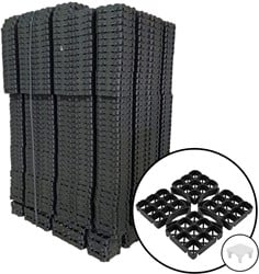 PE Grastegels 480 x 480 x 48 mm kleur zwart - Complete pallet