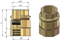 HSF ISIFLO Overgangskoppeling / schroefbus  | 63 x 2 | Type-116''-2