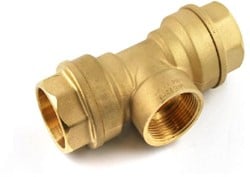 HSF ISIFLO T-stuk Type-132 | PE/PVC 40 x Bi 1 1/4” x PE/PVC 40