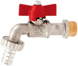 ITAP 168 kogeltapkraan T - buitendraad met slangaansluiting