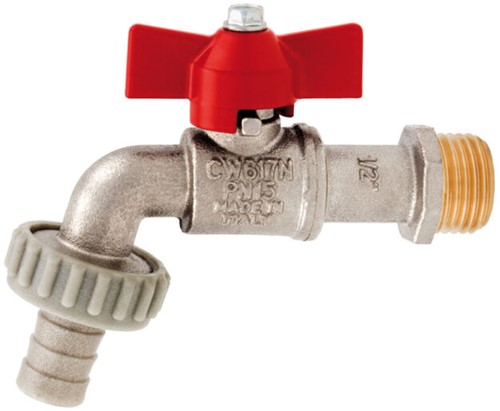ITAP 176 kogeltapkraan T - met nylon slangaansluiting