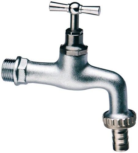 ITAP 355S waterkraan verchroomd - buitendraad + Slangtule