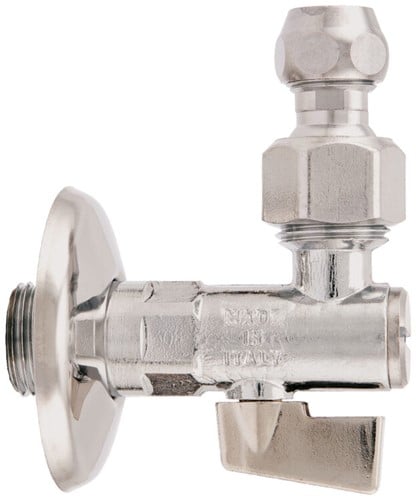 ITAP 386 Kogel hoekstopkraan + verbinder - 1/2 x 10mm