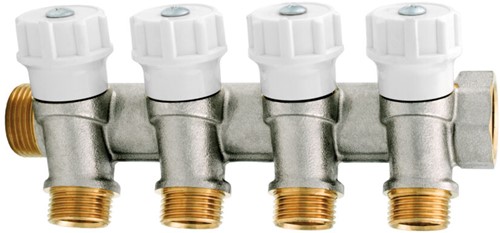 ITAP 465 Distributieverdeler - 3/4 bi/bu + afsluiters 4 x 1/2'' bu.dr