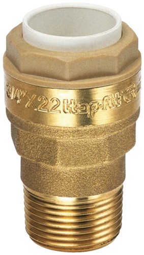 ITAP 615 push-fit puntstuk DVGW - 25 mm x 3/4