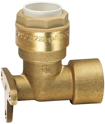 ITAP 648 push-fit knie op muurplaat DVGW - 16 mm x 1/2"