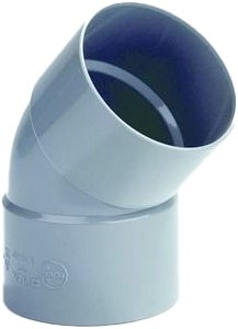 DYKA bocht 45° PVC KOMO - 2x lijmmof
