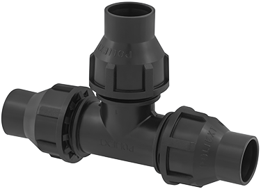 Druppelslangkoppeling Locktype T-stuk knel