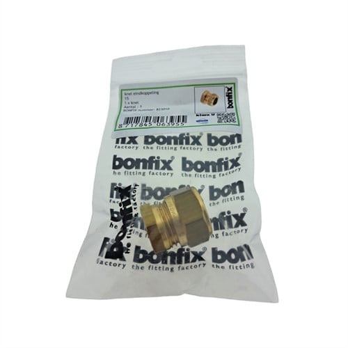 Bonfix eindkoppeling messing - knel