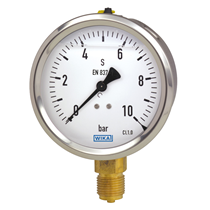 Manometer 213 63 MM -1-0 Bar 1/4" Onderaansluiting