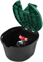 Kleppendoos Rond 210 x 130 mm Inclusief Kogel Kraan