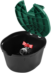 Kleppendoos Rond 210 x 130 mm Inclusief Kogel Kraan