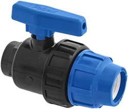 PP kogelkraan met PE koppeling x binnendraad 32 x 1''