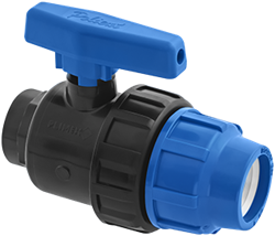 PP kogelkraan met PE koppeling x binnendraad